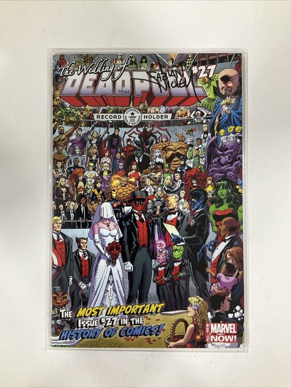 DEADPOOL 27 2014 Signed by Fabian Nicieza Dynamic Forces COA NM near mint