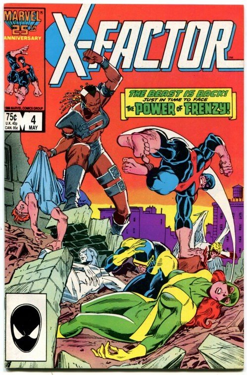 X-Factor #4 (8.5-9.0) 1986 The Power of Frenzy! Copper Age  Marvel ID108H