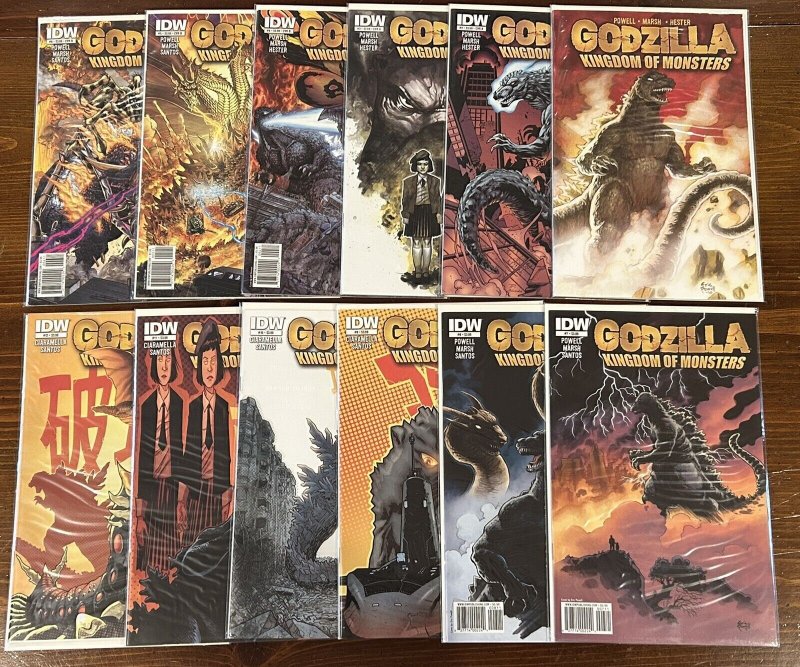 Godzilla Kingdom Of Monsters Issues 1-12 Complete FULL Set IDW Comics 2011