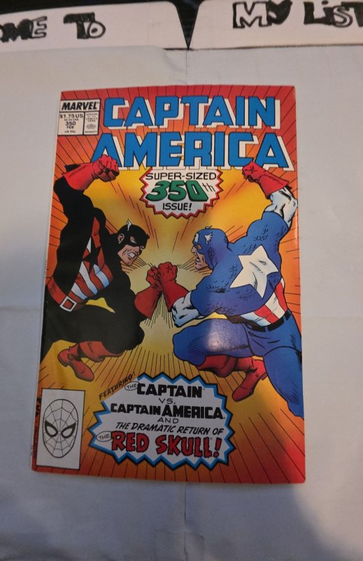 CAPTAIN AMERICA #350 (1989) JOHN WALKER vs STEVE ROGERS! SUPER-SIZED ISSUE