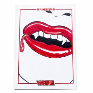 Vampirella 50Th Anniversary Sketch Card By Wilson Ramos Jr Dynamite (A)