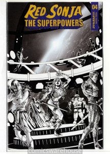 RED SONJA THE SUPERPOWERS (2020 DYNAMITE) #4 VARIANT 1:10 LAU B&W INCV N G28373