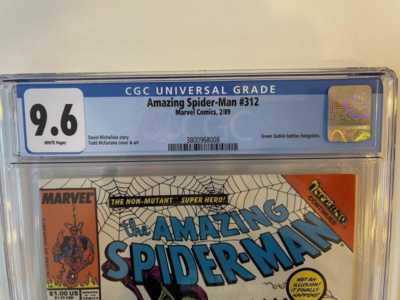 Amazing Spider-Man #312 - CGC 9.6 - Newsstand! Classic McFarlane Goblin Battle!