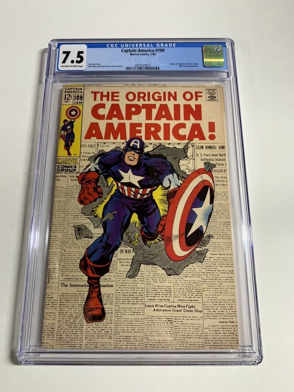 Captain America #109 CGC graded 7.5