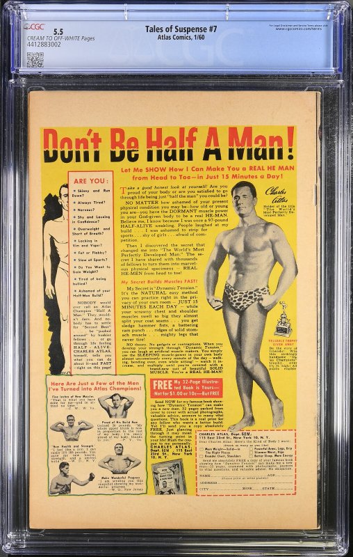 Tales of Suspense #7 CGC 5.5 Fine-.