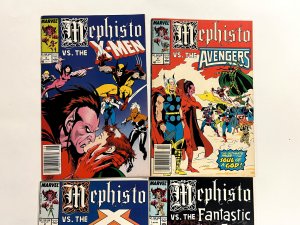 4 Mephisto Marvel Comics #1 2 3 4 X-Men Spiderman Avengers Hulk Thor 77 JS3