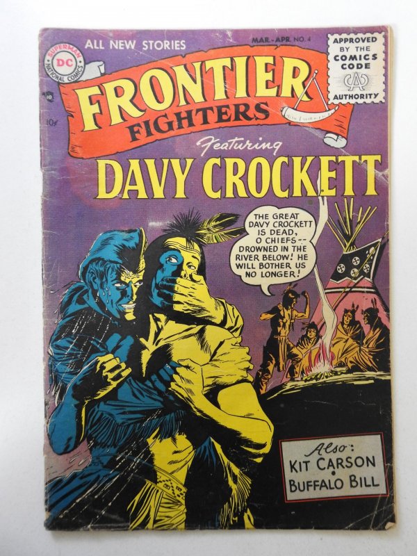 Frontier Fighters #4 GD Condition 2 in cumulative spine split, moisture damage