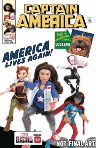 Captain America #6 Marvel Rising Action Doll Homage Var Marvel Comics Comic Book
