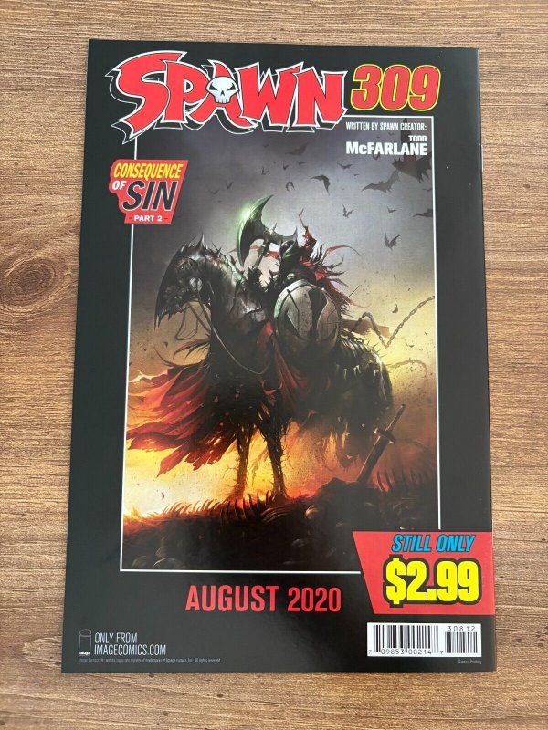 Spawn # 308 NM 2nd Print Cover A Image Comic Book Todd McFarlane 9 J288
