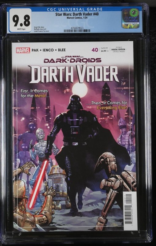 Star Wars Darth Vader #40 CGC 9.8 Leinil Francis Yu Cover A Marvel Comics 2023