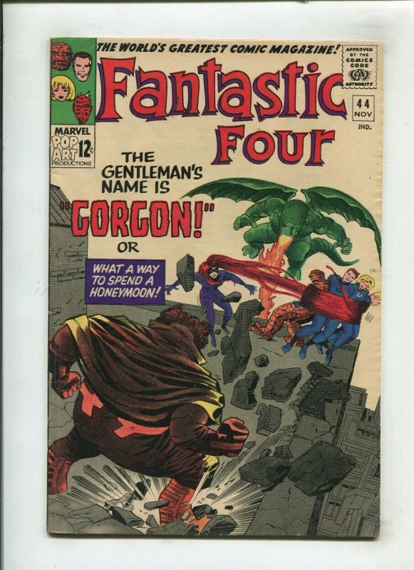 FANTASTIC FOUR #44 (5.0) 1ST GORGON,ORIGINAL OWNER COLLECTION, HIGH GLOSS!! 1965