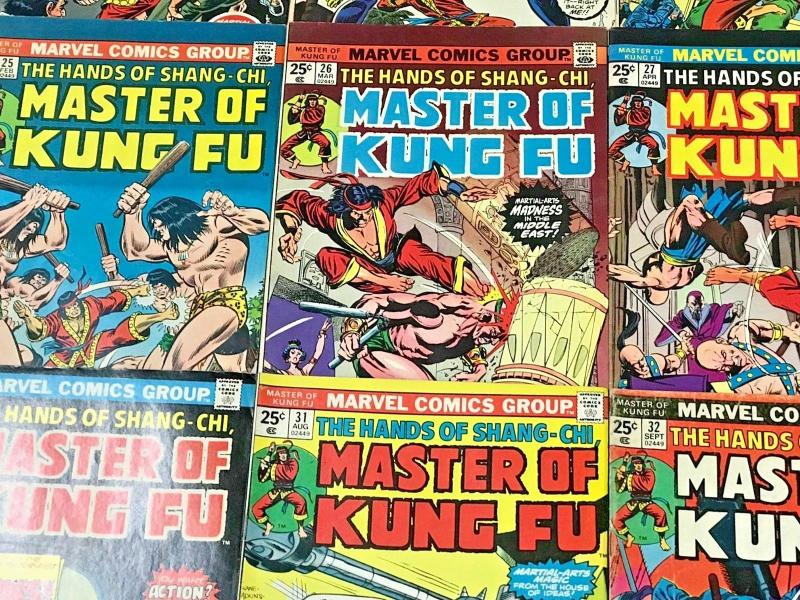 MASTER OF KUNG FU#20-100 VG-VF LOT 1974 (19 BOOKS) MARVEL BRONZE AGE COMICS