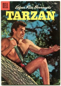 Tarzan Comics #80 1956- 1st Gordon Scott photo cover- Dell Comics F/VF