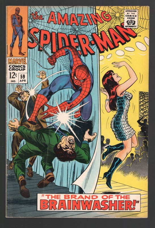 AMAZING SPIDER-MAN 59 F/VF 7.0 1st COVER OF MARY JANE  (LOUISIANA  COLLECTION