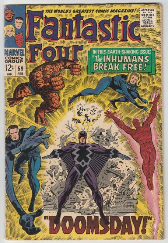 Fantastic Four #59 (Feb-67) FN/VF+ High-Grade Fantastic Four, Mr. Fantastic (...