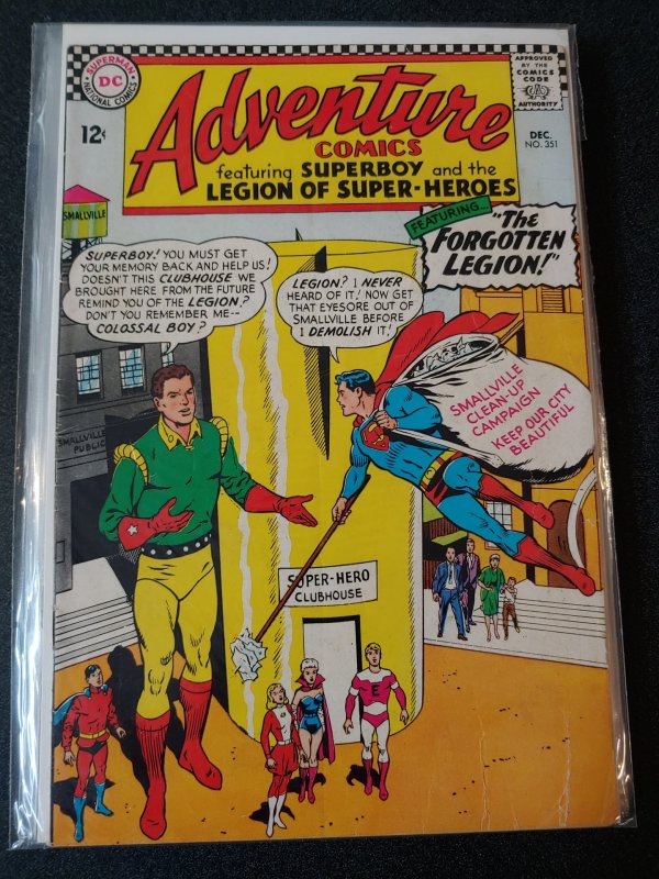 ADVENTURE COMICS #351 VG/FN 5.0 1966 DC COMICS SUPERBOY LEGION OF SUPER-HEROES