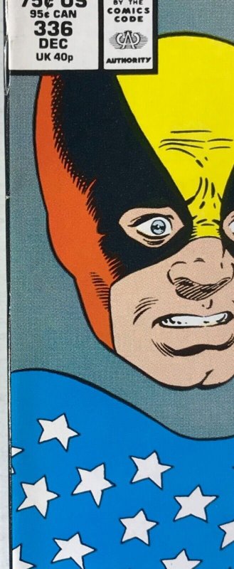 CAPTAIN AMERICA Comic # 336 — Where is Steve Rogers?  — 1987 Marvel Fine+ Cond 