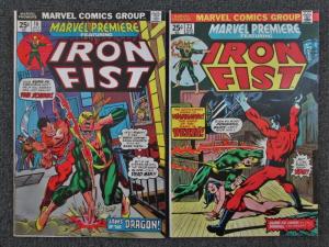 Marvel Premiere #16 + 23 Comic Set IRON FIST 2nd Appearan...