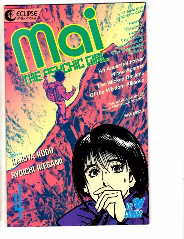 Lot Of 7 MAI The Psychic Girl Viz Eclipse Comic Books # 1 2 3 4 6 9 10 HJ6