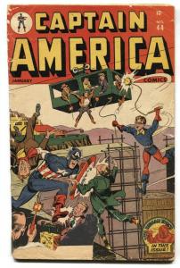 Captain America Comics #44 1945- Timely Golden-Age Alex Schomburg G-