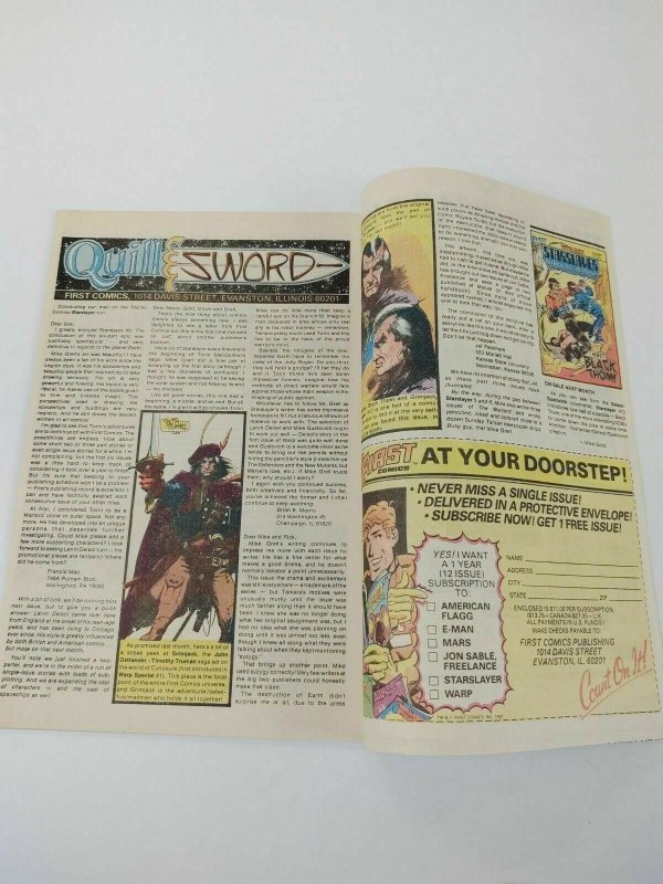 Starslayer #9 VF first comics - grimjack illustrations pre-dates starslayer 10