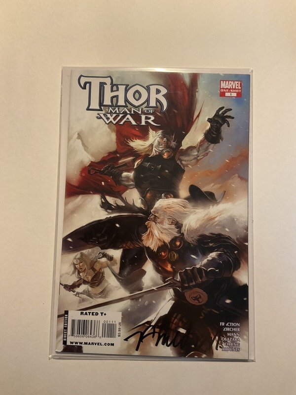 Thor Man Of War 1 One Shot Near Mint Nm Signed Fraction Marvel 