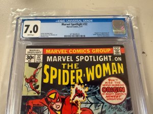 Marvel Spotlight # 32 CGC Graded 7.0 Comic Book 1st Spider-Woman Appearance JH34