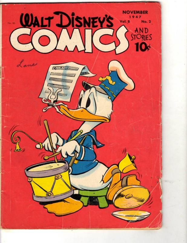 Walt Disney's Comics & Stories # 86 VG Vol. # 8 # 2 Dell Comic Book 1947 JL3