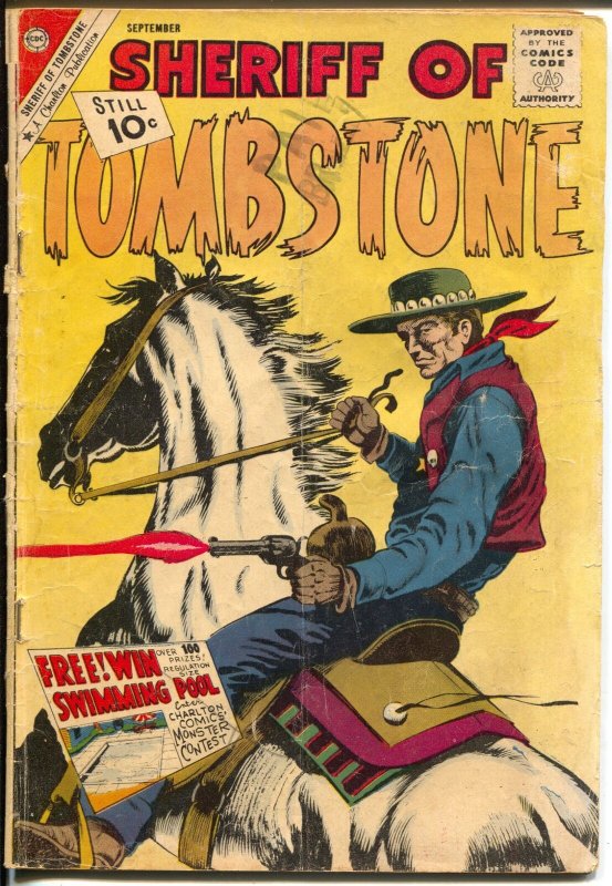 Sheriff of Tombstone #17 1961-Charlton-classic cover-10¢ cover price-G