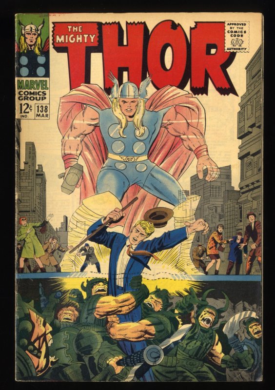 Thor #138 FN+ 6.5 1st Appearance Ogur! Jack Kirby Art