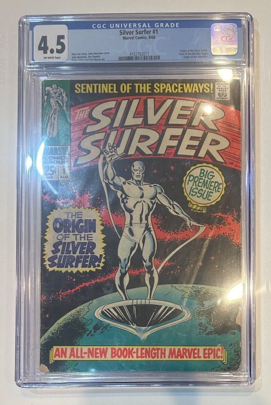 (1968) SILVER SURFER #1 Origin Issue! CGC 4.5 OWP! | Comic Books ...