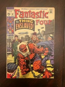 Fantastic Four #91 (1969) - VF - 1st Boss Barker, Lippy Louie, Slave-Keeper
