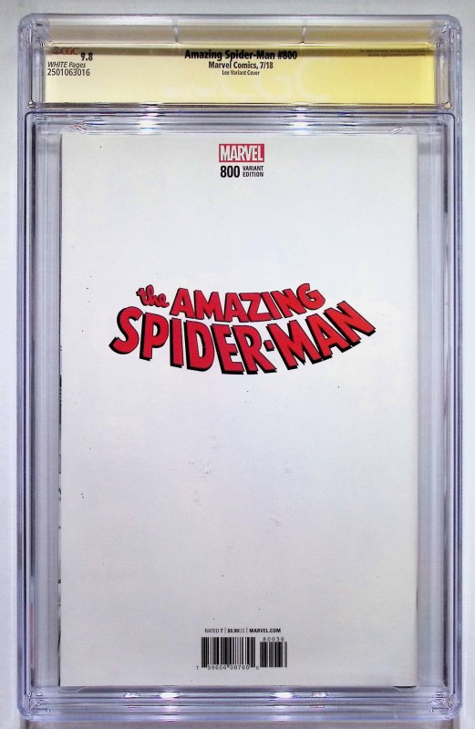 The Amazing Spider-Man #800 (2018) Spider-Man CGC 9.8 Signature Series