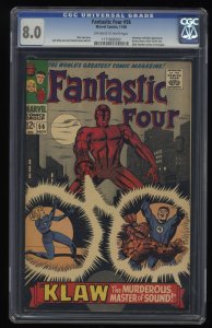 Fantastic Four #56 CGC VF 8.0 Off White to White Murderous Master! 1966!