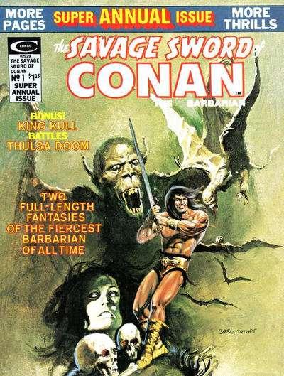 Savage Sword of Conan (1974 series) Annual #1, VF- (Stock photo)