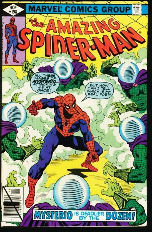 AMAZING SPIDER-MAN #198-1979-MYSTERIO-MARVEL-fine FN