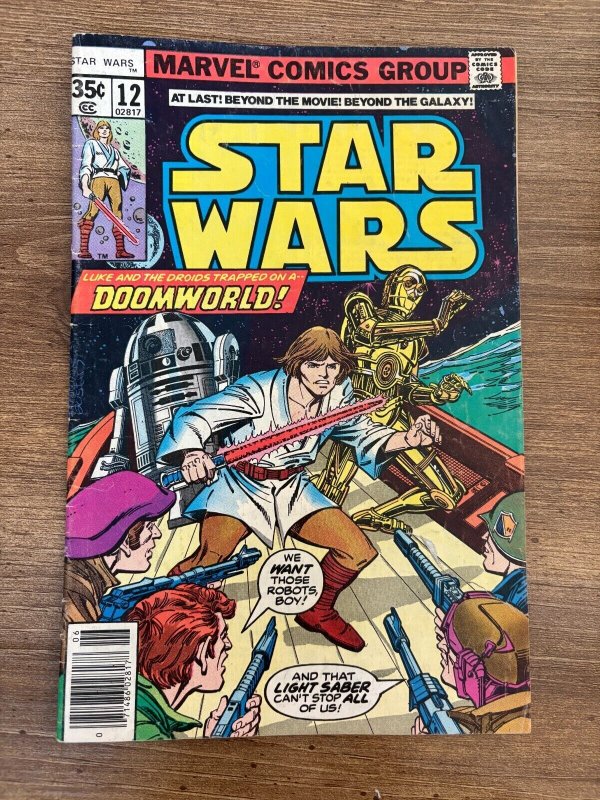 Star Wars # 12 VG Marvel Comic Book Luke Skywalker R2D2 Jedi Vader C-3PO 15 J269