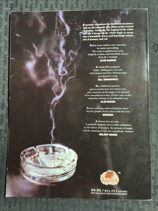 1992 VIOLENT CASES by Dave McKean SC FN 6.0 2nd Tundra American Color Ed.