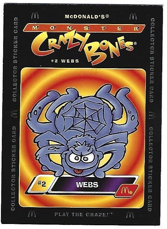 2000 McDonald's Monster Crazy Bones #2 Webs