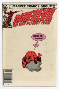 Daredevil #187 (1964 v1) Frank Miller Black Widow Newsstand VF-