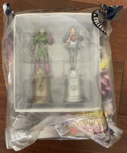 Superman Lex Luthor DC Chess Collection Chess Pieces Hand Painted Metallic Resin 