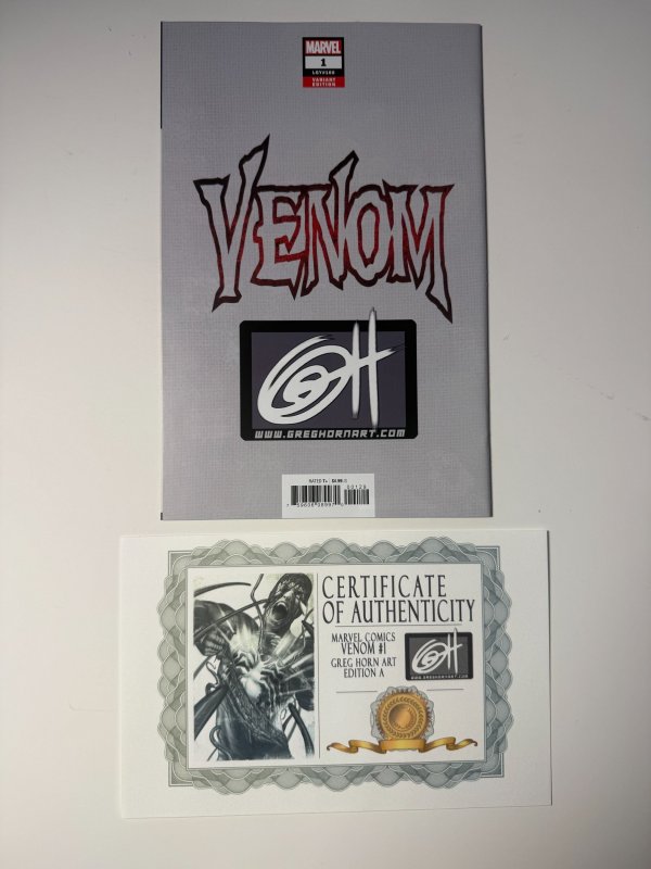Venom #1 (2018) Signed by Greg Horn w COA!