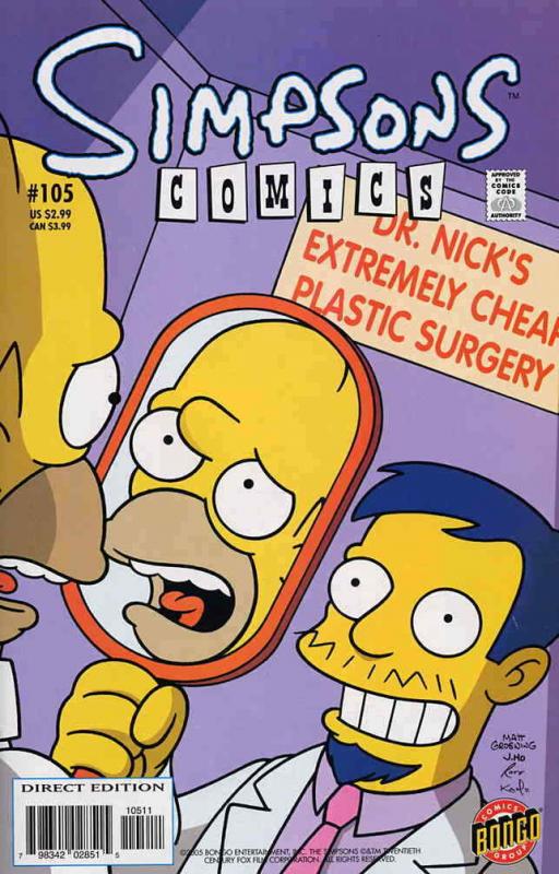 Simpsons Comics #105 VF/NM; Bongo | save on shipping - details inside