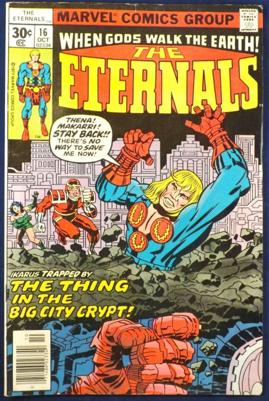 ETERNALS #16 FN/VF 1977 Sersi Ikaris vs Cosmic Powered Hulk Robot Marvel Comics 