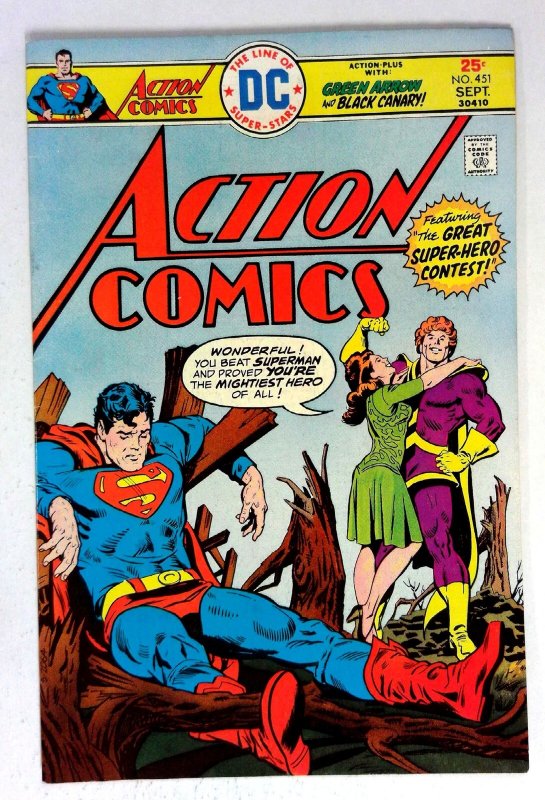 Action #451 (1975) Green Arrow Black Canary DC VF/NM