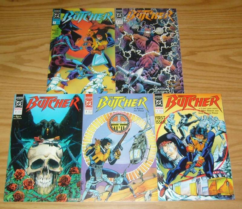 the Butcher #1-5 VF/NM complete series - mike baron - dc comics 2 3 4 1990