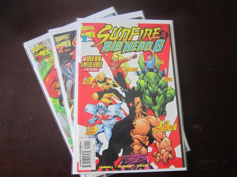 Sunfire and Big Hero Six (1998) #1-3 - 8.5 VF+ - 1998