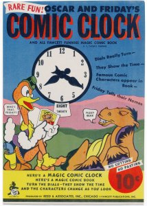 Oscar and Fridays Comic Clock (1945 Fawcett) and Fun Farm VG/FN