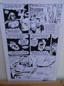 GREG HORN original art, FEMFORCE HOUSE OF HORROR #1 pg 18, Signed, Fight, 1989