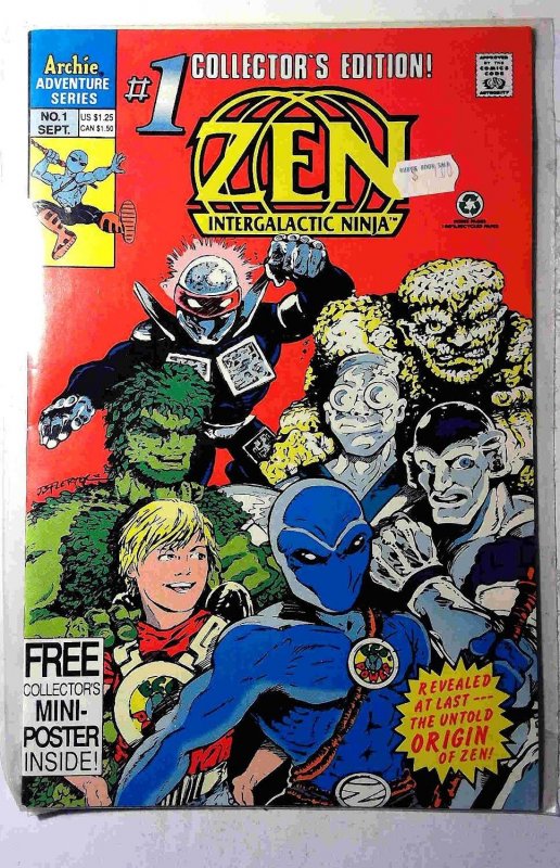 Zen Intergalactic Ninja #1 (1992) Archie Comics 2nd Series 1st Print Comic Book